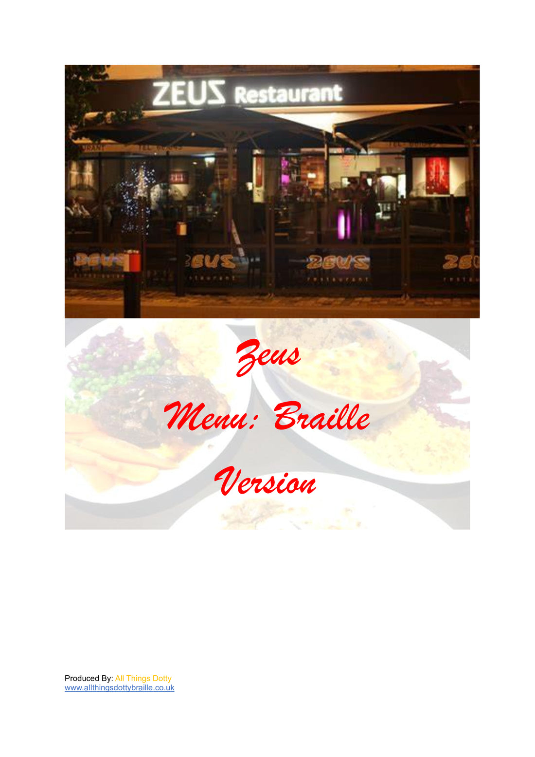 Empower Your Customous with BRAILLE AND LARGE PRINT MENUS!