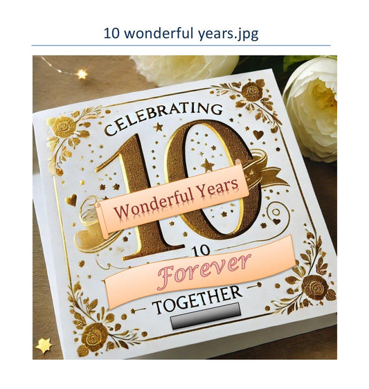 Anniversary Card — 10 years of love