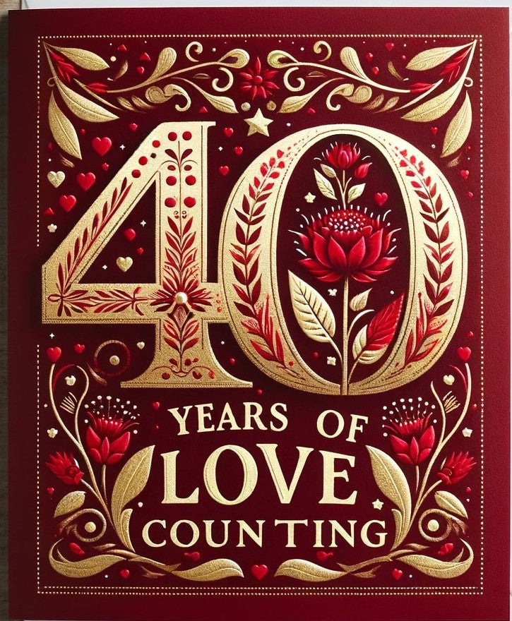 40th Wedding Anniversary Card