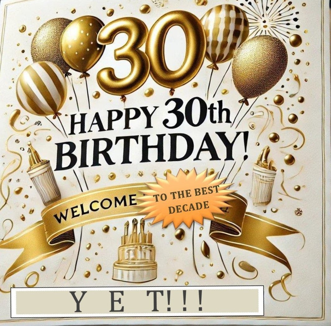 30th Birthday Card
