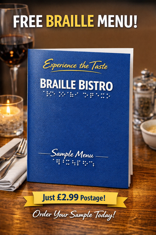 Sample Braille and Large Print Menu