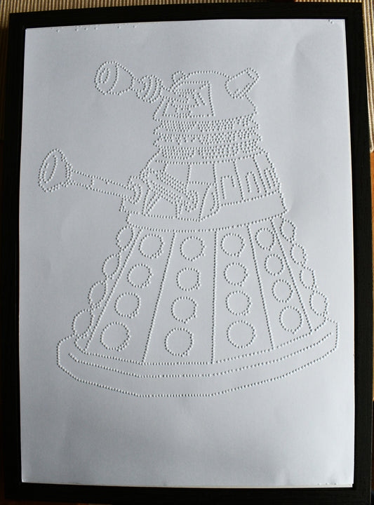 Braille Tactile Artwork — Dalek — Doctor Who