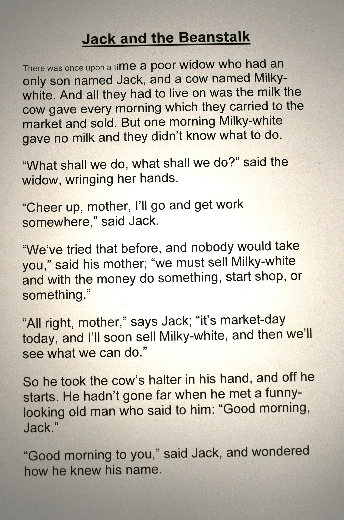 Jack and The Beanstalk
