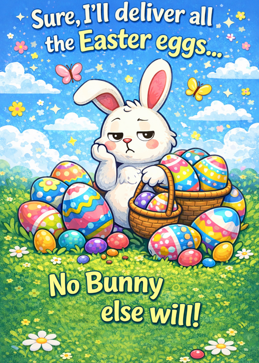 Sure I’ll deliver all the Easter eggs No Bunny else will