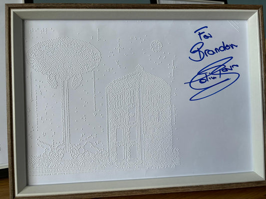 Braille Tactile Artwork: TARDIS IN SPACE — Doctor Who